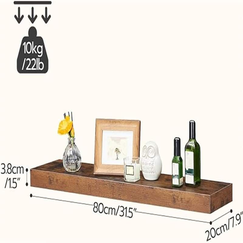 Floating Shelves - 7.9"D x31.5"W x 1.5"H