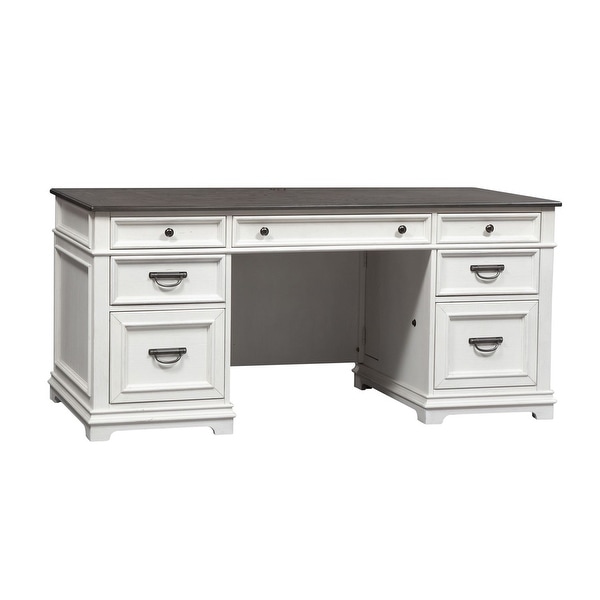 Allyson Park Wirebrushed White Jr. Executive Credenza. Opens flyout.