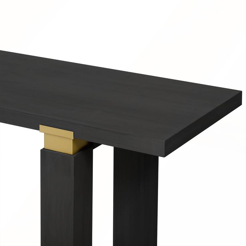 62.9in Modern Minimalist Solid Wood Console Table