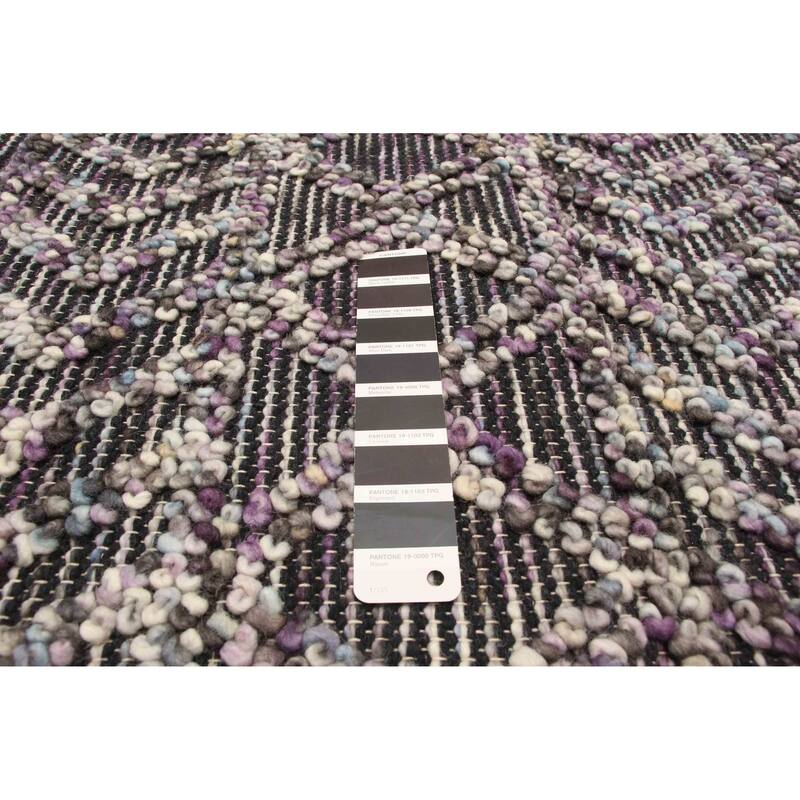 ECARPETGALLERY Braid weave Sienna Black Wool Rug - 5'2 x 7'5