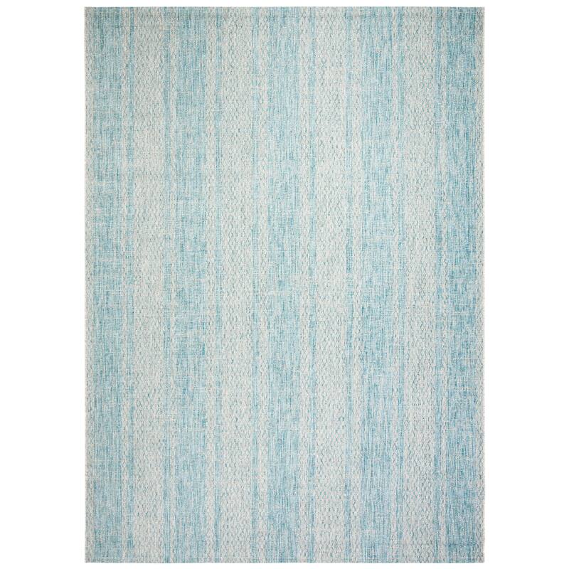 SAFAVIEH Courtyard Nanci Stripe Indoor/ Outdoor Waterproof Patio Backyard Rug