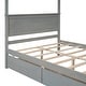 preview thumbnail 15 of 30, Full Size Wood Canopy Bed with two Drawers