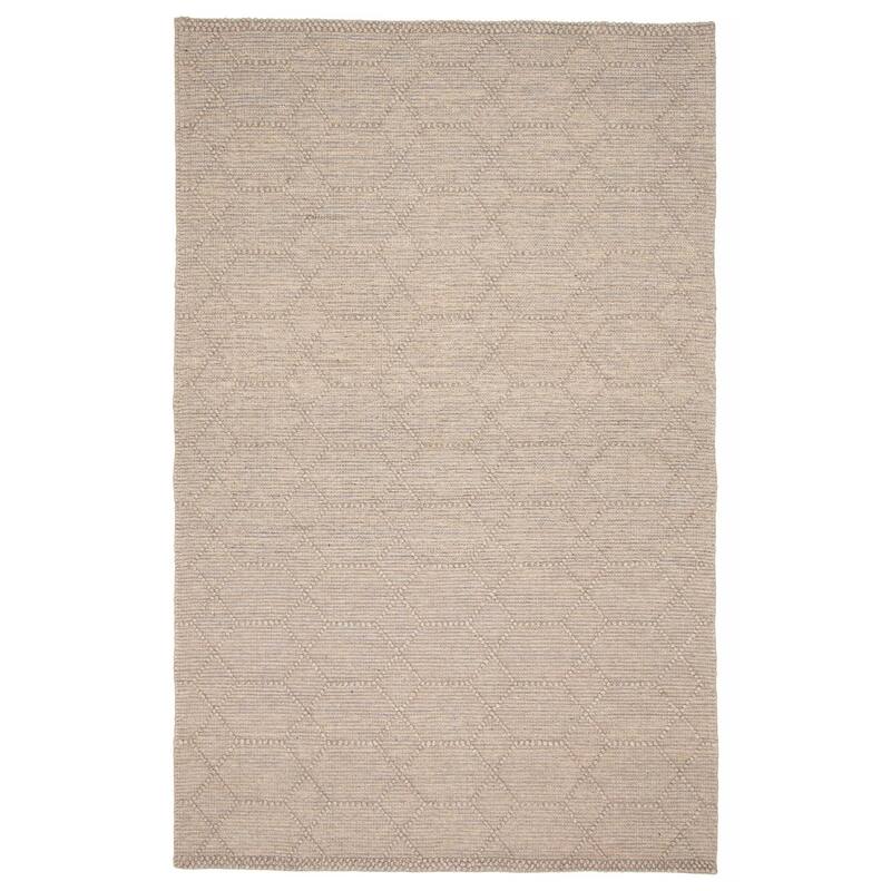 ECARPETGALLERY Braid weave Sienna Taupe Wool Rug - 5'0 x 7'11 - Taupe - 5'0 x 7'11