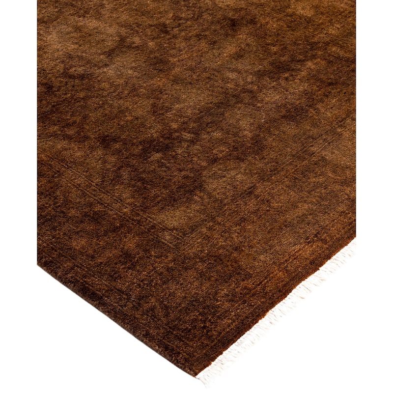 Overdyed One-of-a-Kind Hand-Knotted Area Rug - Brown - 2' 7" x 4' 0"