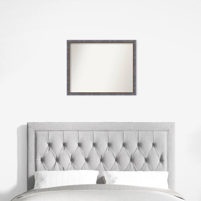 Two Tone Non-Beveled Wood Framed Wall Mirror