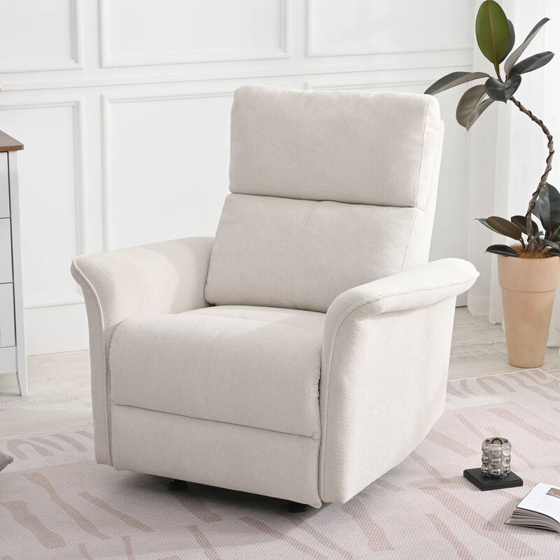 Manual Rocker Recliner Chair For Adults,Manual Rocking Glider Recliner,Fabric Nursery Chair,Single Sofa Recliner,Wide Armrests