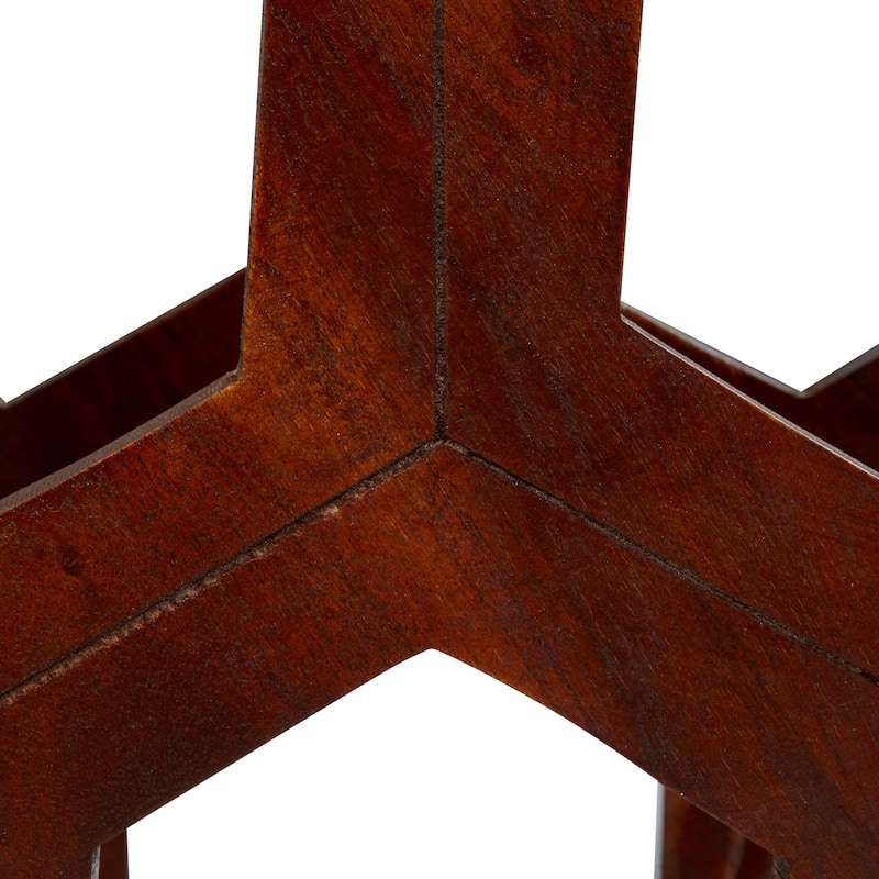 Brown Wood Contemporary Wine Rack 17 x 18 x 8 - 18 x 8 x 17