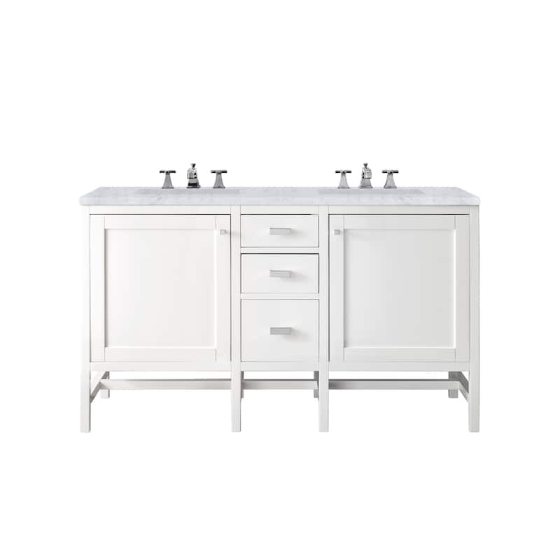 James Martin Vanities Addison 60" Double Vanity, Glossy White