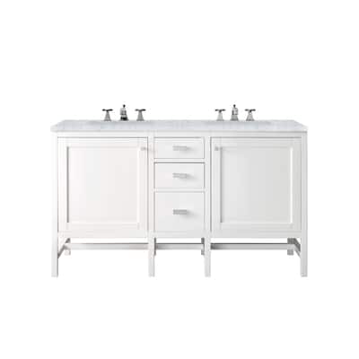 James Martin Vanities Addison 60" Double Vanity, Glossy White
