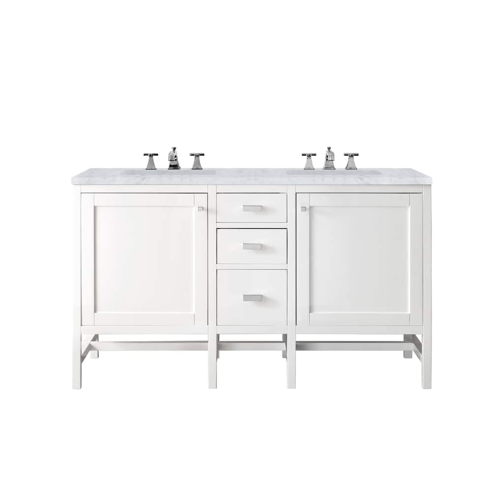 James Martin Vanities Addison 60" Double Vanity, Glossy White
