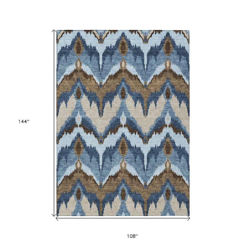 HomeRoots Ikat Transitional Rectangle Outdoor Rug