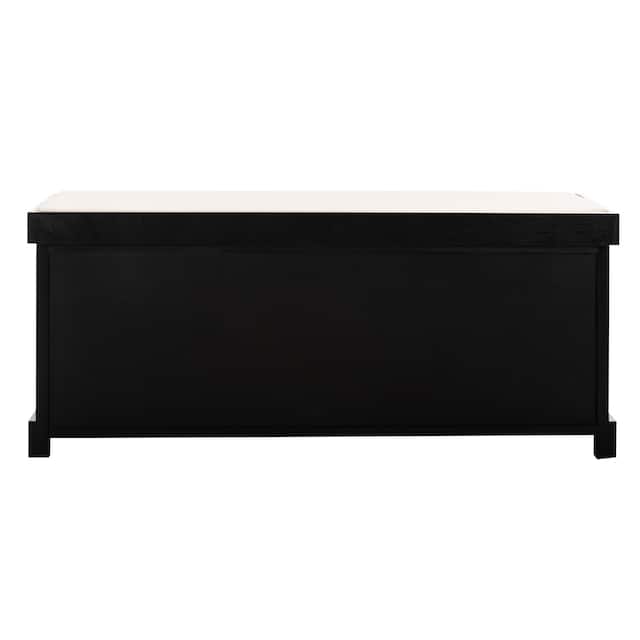 SAFAVIEH Lonan Black/ White Storage Bench - 47" x 16.1" x 19.9"