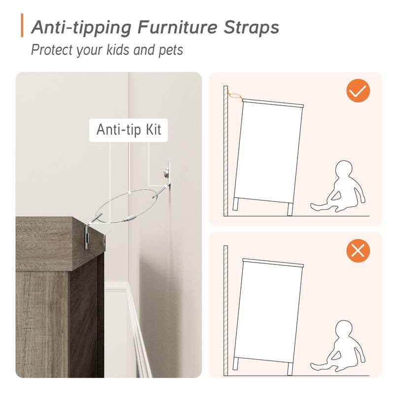 Kids Dresser with 7/8 Drawers for Bedroom, Wide Dresser for Kids Room