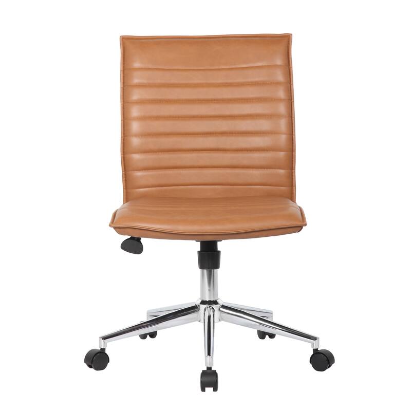 Boss Office Products Black Vinyl Armless Hospitality Chair