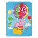 preview thumbnail 1 of 2, Peppa Pig Big Balloon Micro Raschel Throw