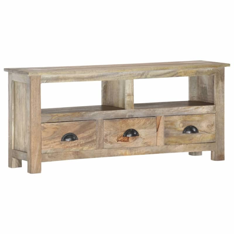 vidaXL TV Stand 43.3"x11.8"x19.7" Solid Wood Mango