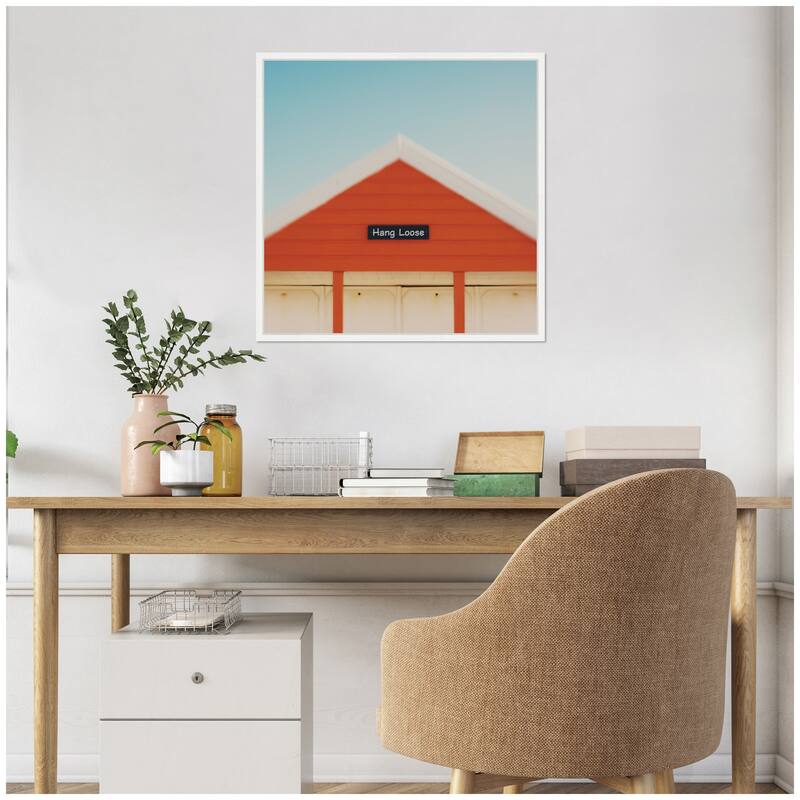 Kate and Laurel Hang Loose by Laura Evans Framed Canvas Wall Art Print