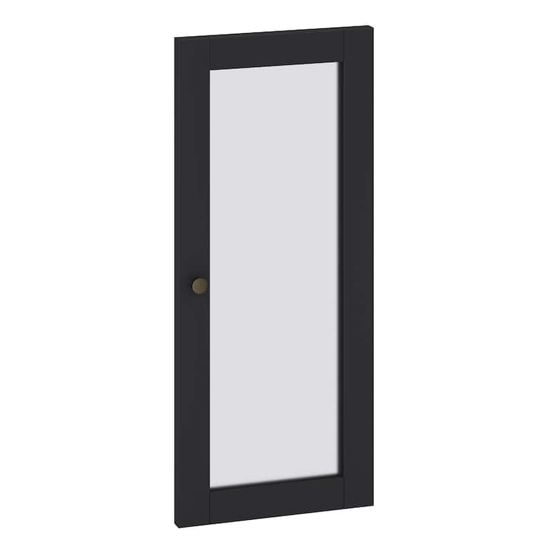 Palace Imports 100% Solid Wood Modular Kitchen Pantry Door Kit - Black-Frosted