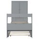 preview thumbnail 4 of 25, Twin Size Platform Bed with Storage Headboard and Footboard, Pull Out Shelves and Twin Size Trundle