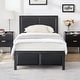 preview thumbnail 7 of 21, VECELO Platform Twin Size Kids Bed Frame with Wood Headboard,Twin Size Bed Set of 2, 3 Colors