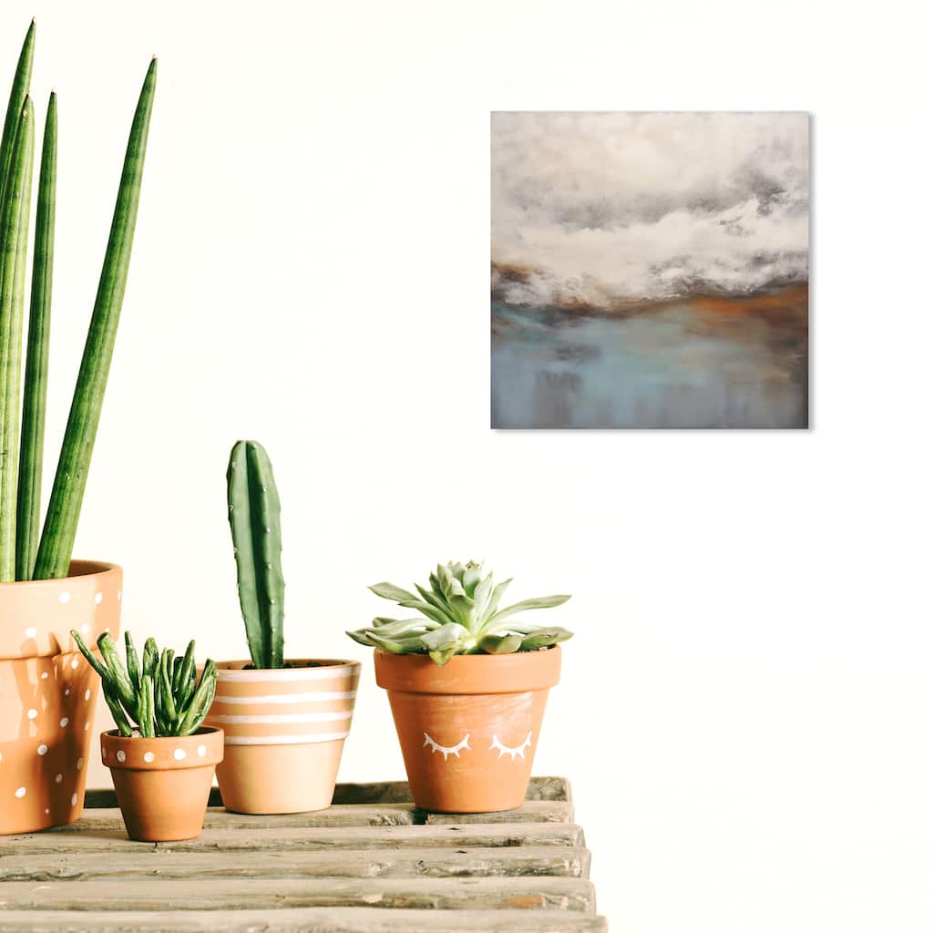 Wynwood Studio Canvas Abstract Kind of Cloudy White and Modern & Contemporary Wall Art Canvas Print