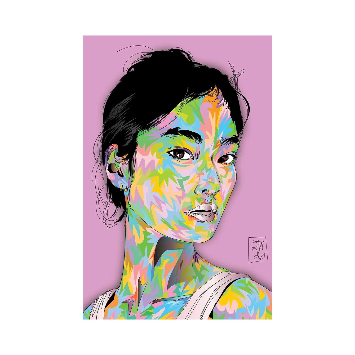 "Side Eye Portrait" by TECHNODROME1 Canvas Print