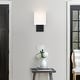 preview thumbnail 4 of 13, Black Wall Sconce Light With White Fabric Shade