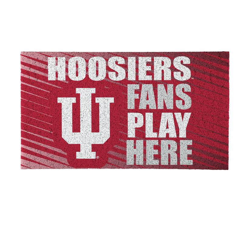 28 in. x 16 in. Indiana University "Fans Play Here" PVC Door Mat