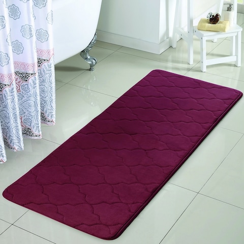 VCNY Home Amadora Quatrefoil Memory Foam Bath Runner