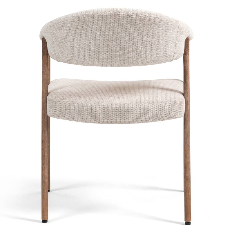 Berwyn Beige Washed Woven Fabric Dining Chair