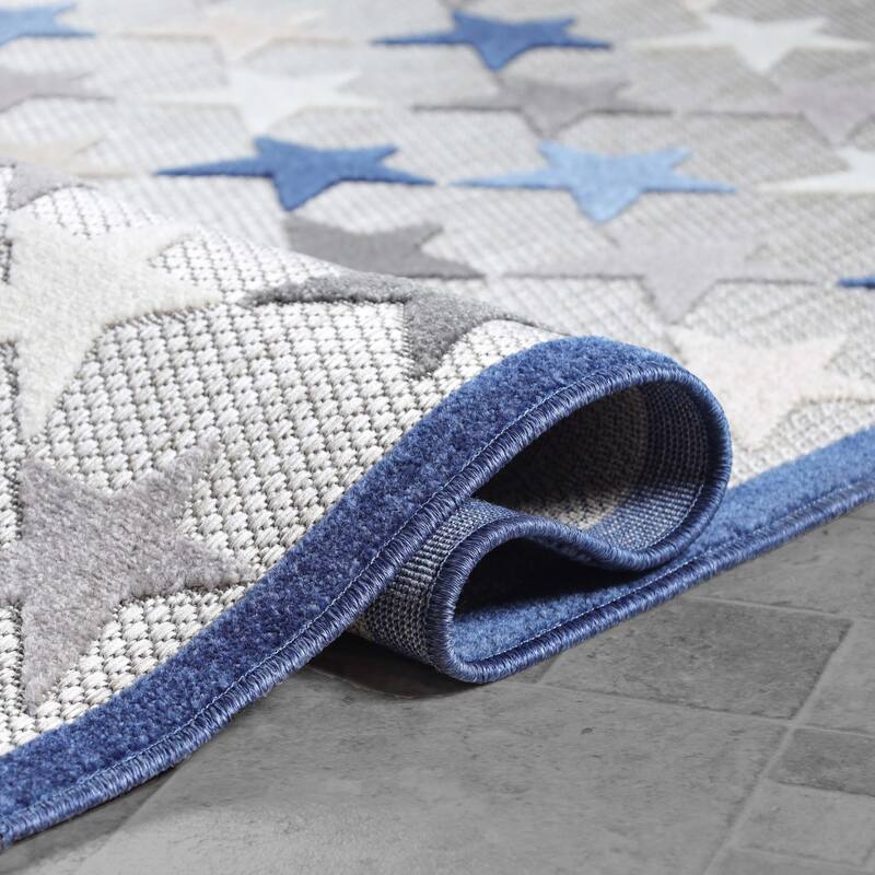 Superior Whimsical Stars Modern Indoor Outdoor Area Rug
