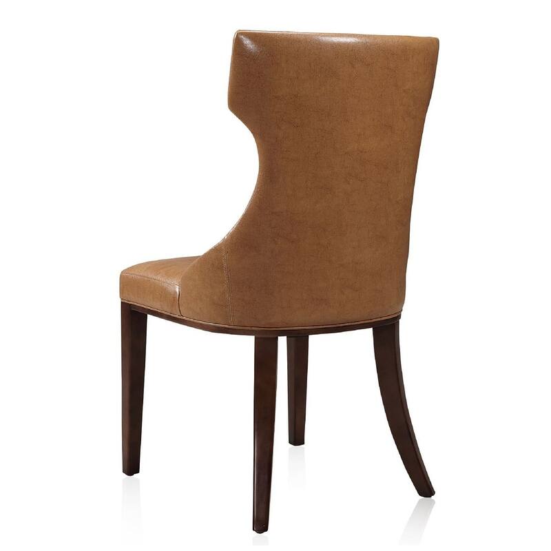 Reine Black and Walnut Velvet Dining Chair (Set of Two)