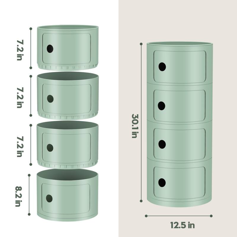 ABS Multifunction Storage Table Stackable Detachable Organizer
