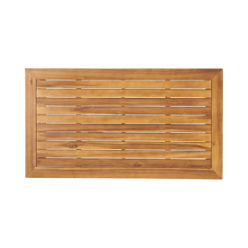 Belgian Outdoor Acacia Wood Chat Set by Christopher Knight Home