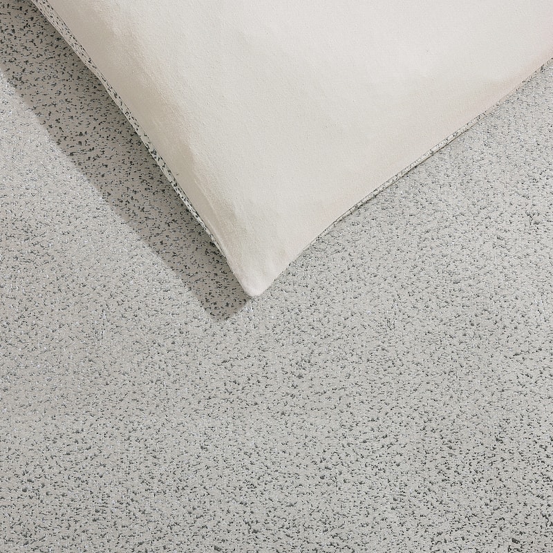 Vera Wang Speckled Satin Weave Taupe Reversible Duvet Cover Set