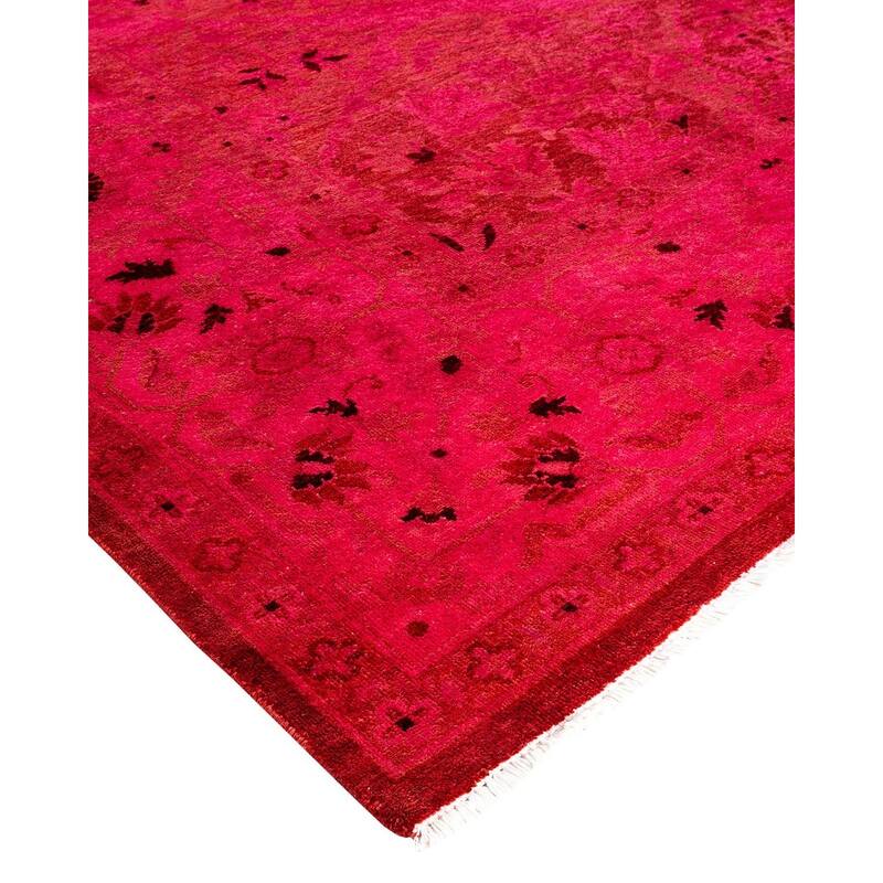 Vibrance, One-of-a-Kind Hand-Knotted Area Rug - Pink, 6' 0" x 9' 3" - 6' 0" x 9' 3"