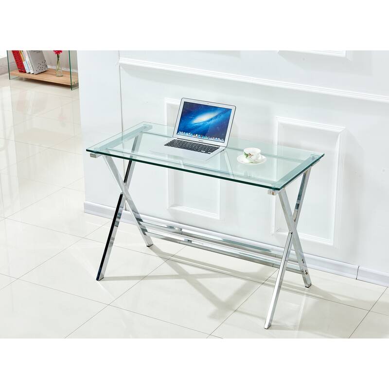 Transparent Tempered Glass Laptop Table Sofa Table