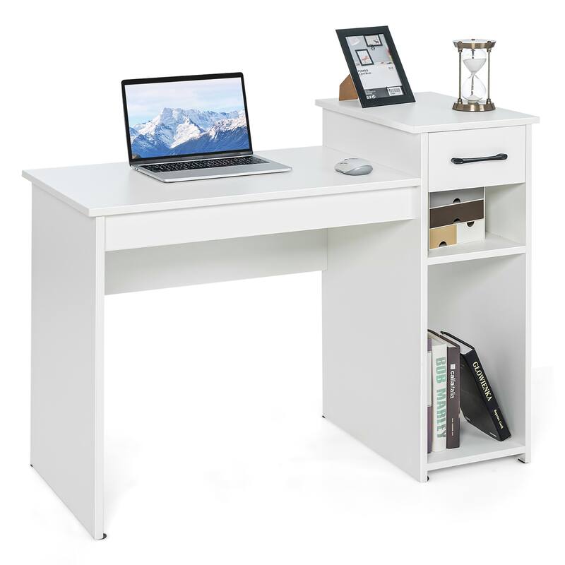 Costway Computer Desk PC Laptop Table w/ Drawer and Shelf Home Office