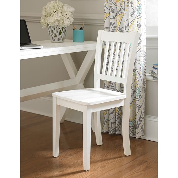 slide 2 of 3, NE Kids School House Collection White Chair - 18.5" x 17" x 36"