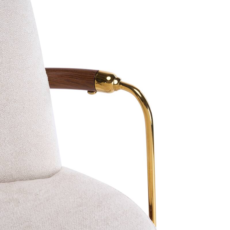 Christopher Knight Home - Chaya Modern Upholstered Bar Stools with Metal Frame and Walnut Finish, Set of 2