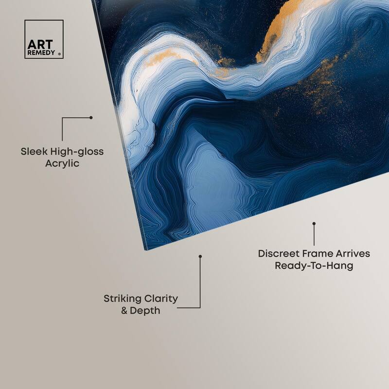 Blue Deep III Acrylic by Art Remedy, Ready to Hang