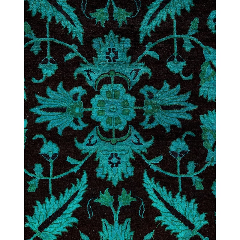 Overdyed, One-of-a-Kind Hand-Knotted Area Rug - Blue - 4' 3" x 6' 3"