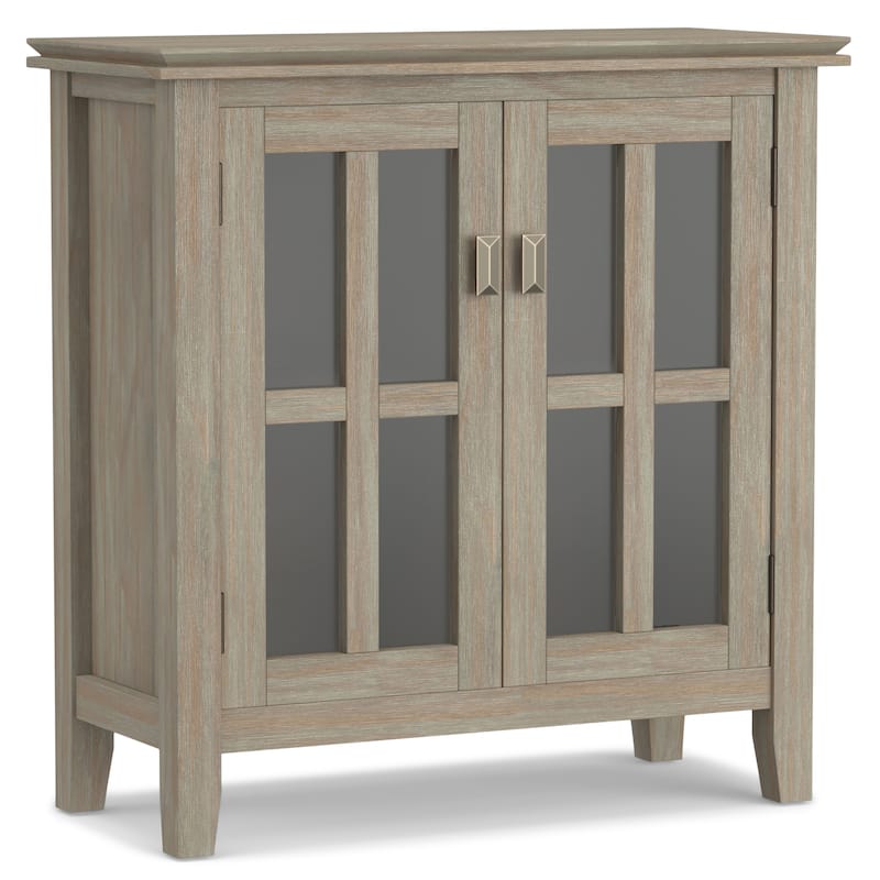 WYNDENHALL Stratford SOLID WOOD 30 inch Wide Low Storage Cabinet - 30"w x 14"d x 31" h
