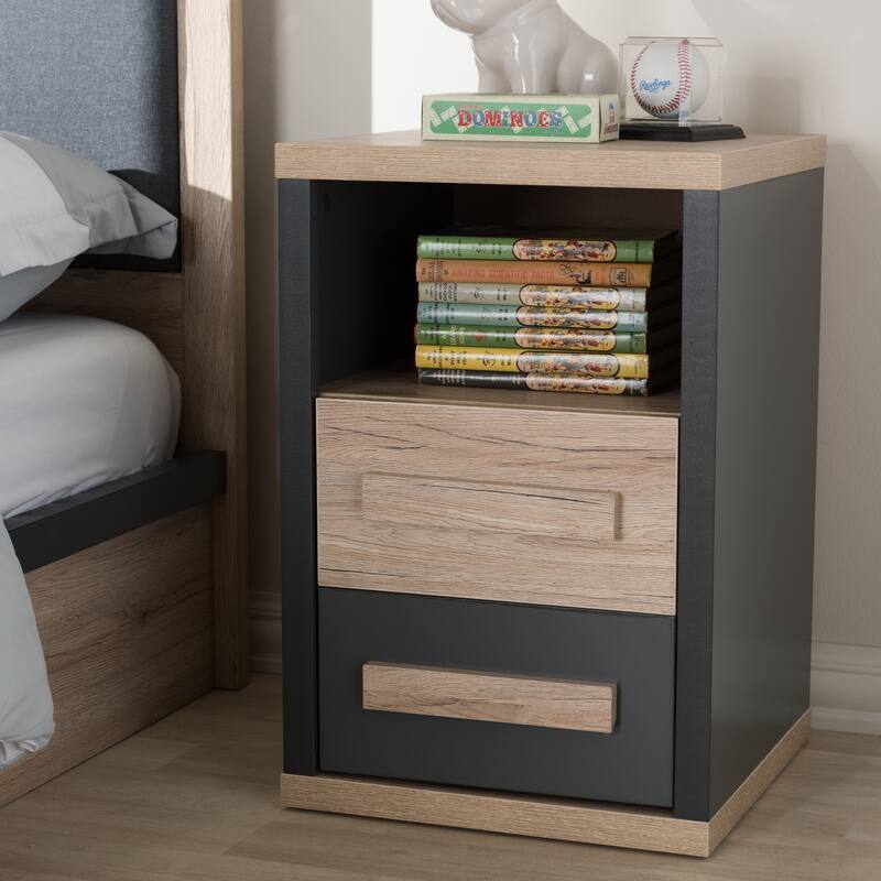 Silver Champagne Nightstand with Mirror Trim and Spacious Drawers - Elegant Bedside Storage
