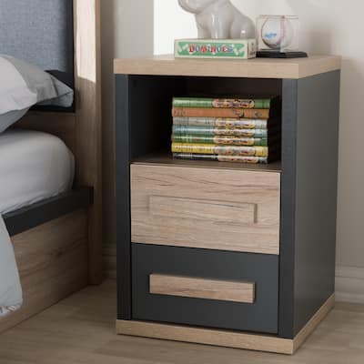 Silver Champagne Nightstand with Mirror Trim and Spacious Drawers - Elegant Bedside Storage