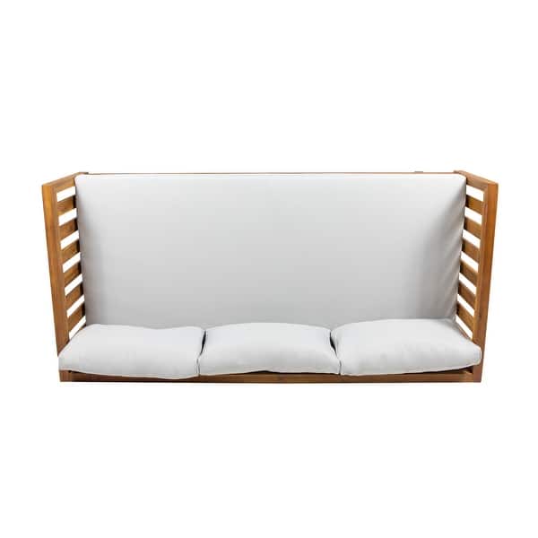 Claremont Outdoor 3-seat Acacia Wood Daybed by Christopher Knight Home