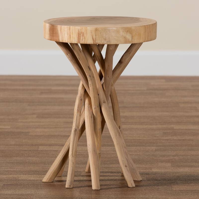 Liberte Natural Teak Wood End Table