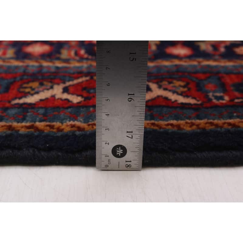 ECARPETGALLERY Hand-knotted Andelz Navy Wool Rug - 4'3 x 10'3
