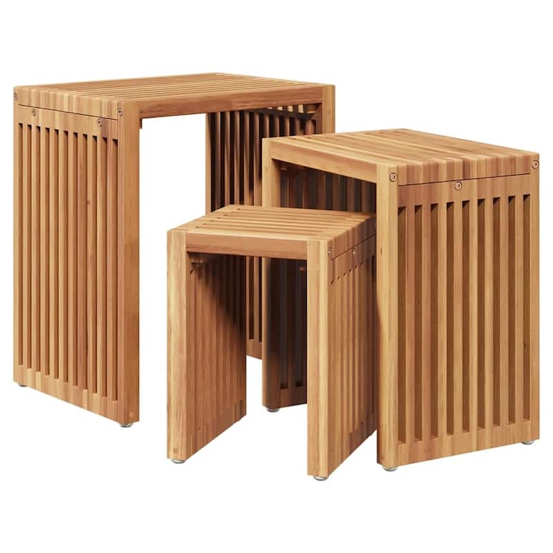 vidaXL Garden Side Table Brown Solid teak wood