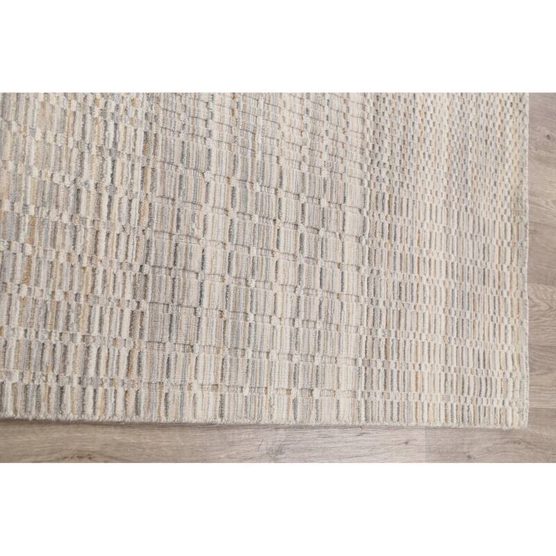 Geometric Modern Moroccan Oriental Wool Area Rug Hand-knotted - 4'8" x 7'7"